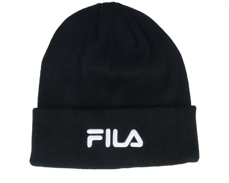 Fila Frisco Slouchy Beanie With Big Logo Black Cuff online