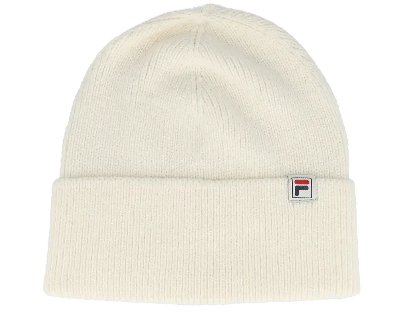 Fila Milano Mid Height Logo Knit Beanie Egret Cuff online