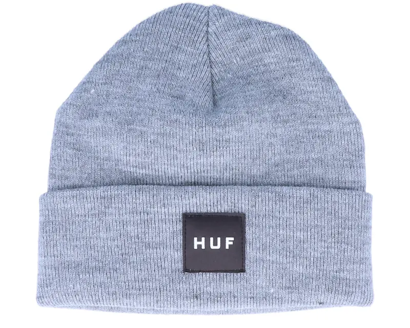 HUF Box Logo Beanie Grey Heather Cuff online