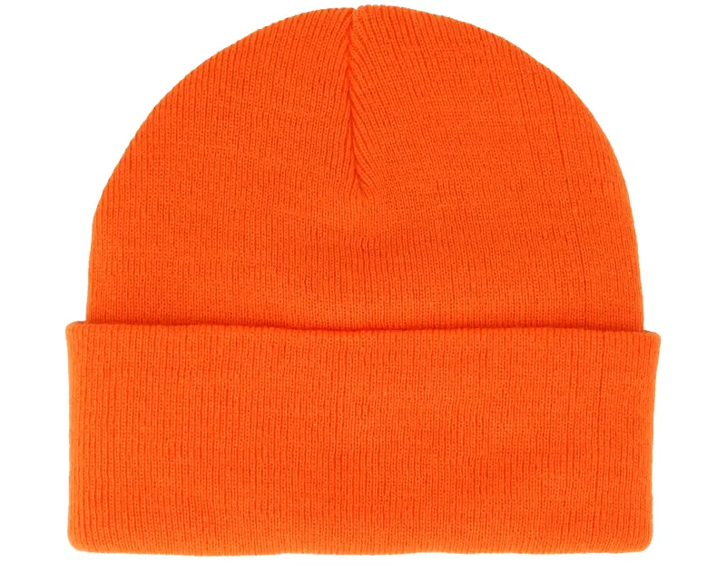 Hunter Bear Prints Orange Fold Beanie online