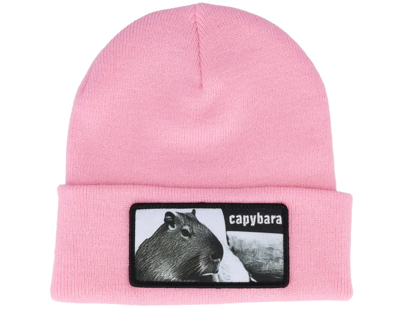 Iconic Capybara Sofa Beanie Classic Pink Cuff online
