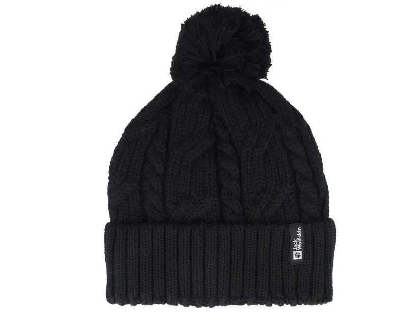 Jack Wolfskin Pompom Beanie Black Pom online