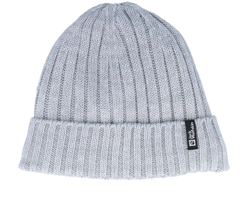 Jack Wolfskin Rib Knit Beanie Grey Heather Cuff online