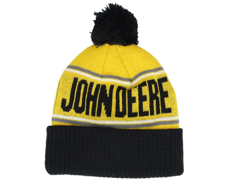 John Deere Beanie Black/Yellow Pom online