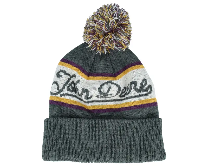 John Deere Beanie Sage/Ivory/Purple Pom online