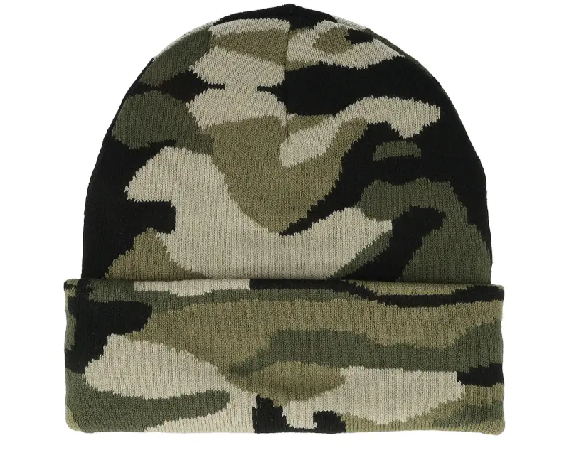 John Deere Fake Leather Patch Beanie Camouflage Cuff online