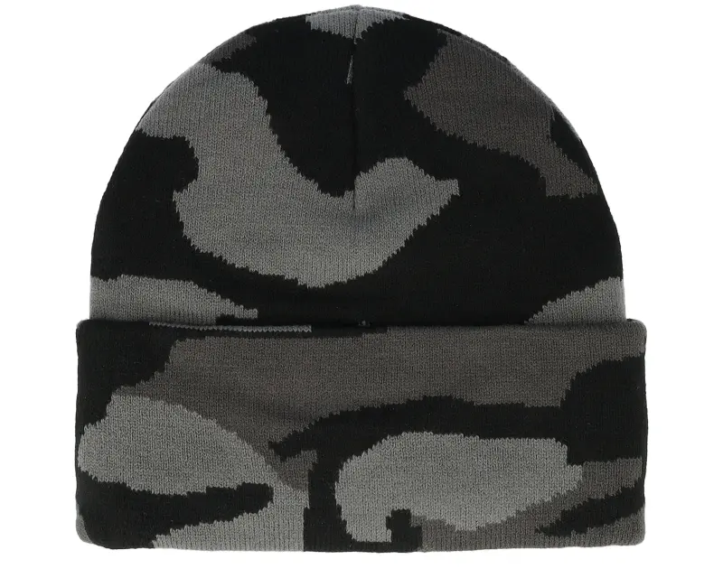 John Deere Fake Leather Patch Knit Beanie Camouflage Cuff online