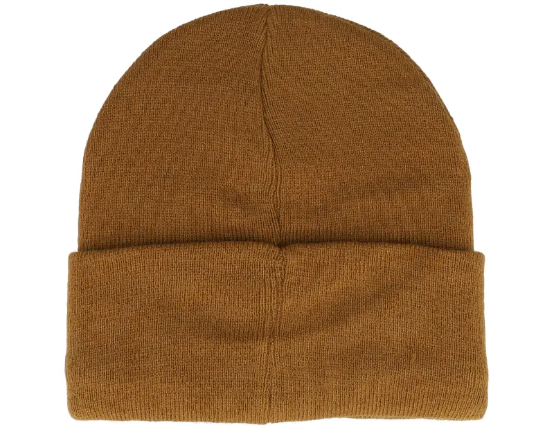 John Deere Fake Leather Patch Micro Fleece Lined Beanie Brown Cuff online