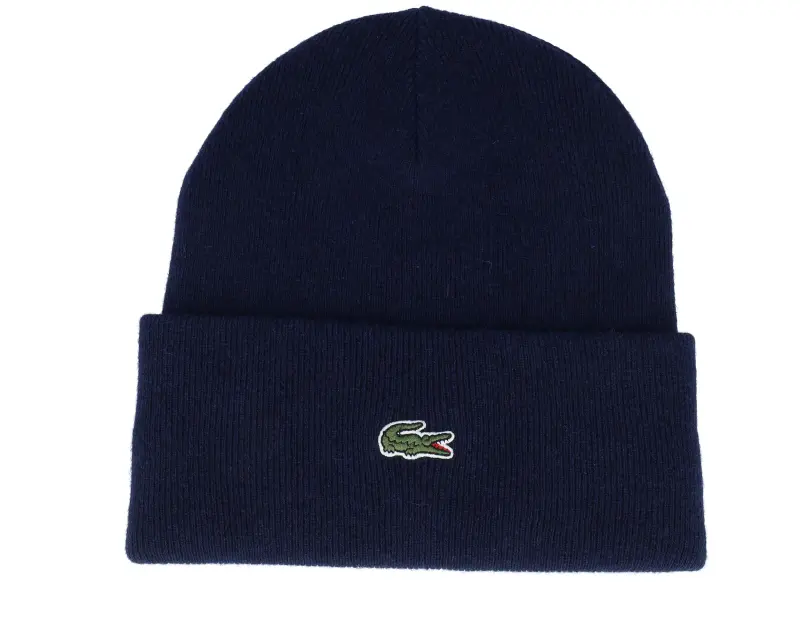 Lacoste Bonnet Knitted Cap Navy Blue Cuff online