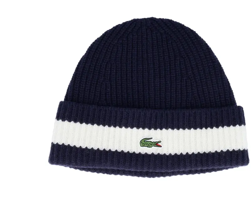 Lacoste Small Logo Ribbed Wool Navy Blue/Flour Cuff online