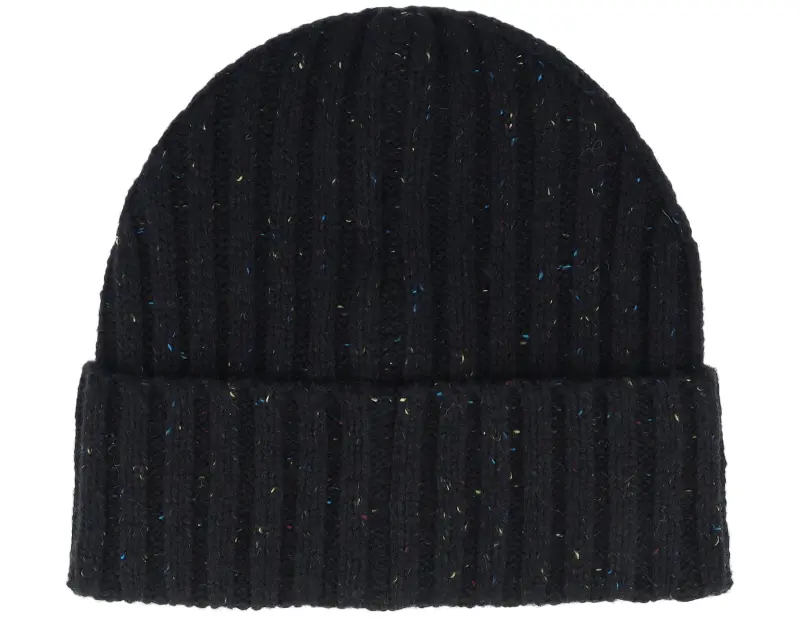 Les Deux Wells Fleck Rib Beanie Black Cuff online