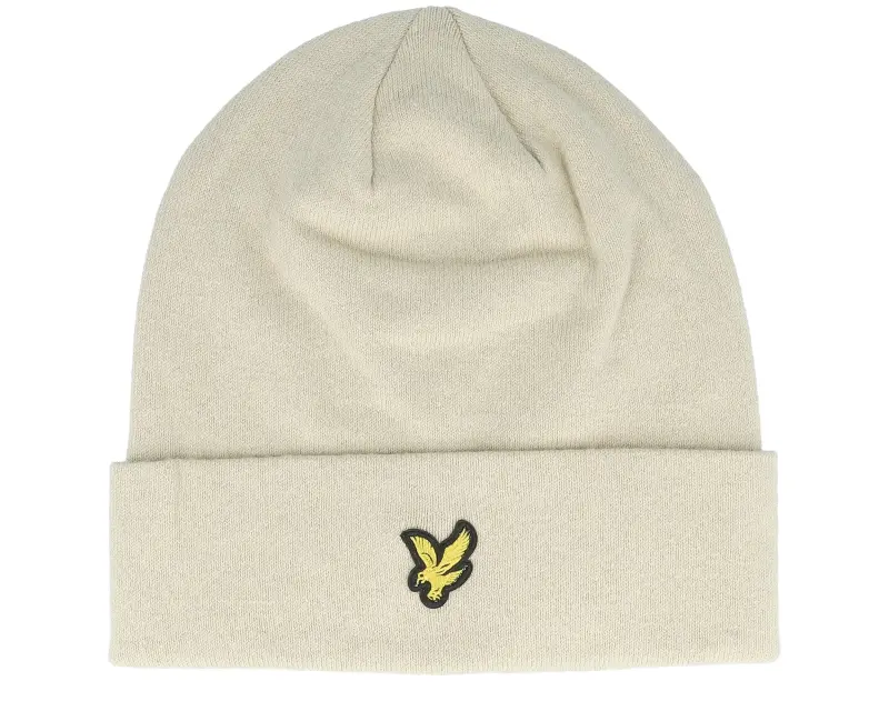 Lyle & Scott Basic Beanie Grey Taupe Cuff online
