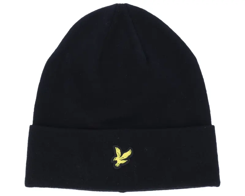 Lyle & Scott Basic Beanie Jet Black Cuff online