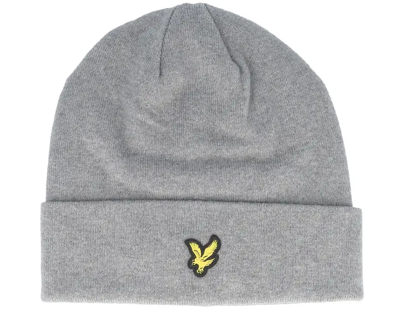Lyle & Scott Basic Beanie Mid Grey Marl Cuff online