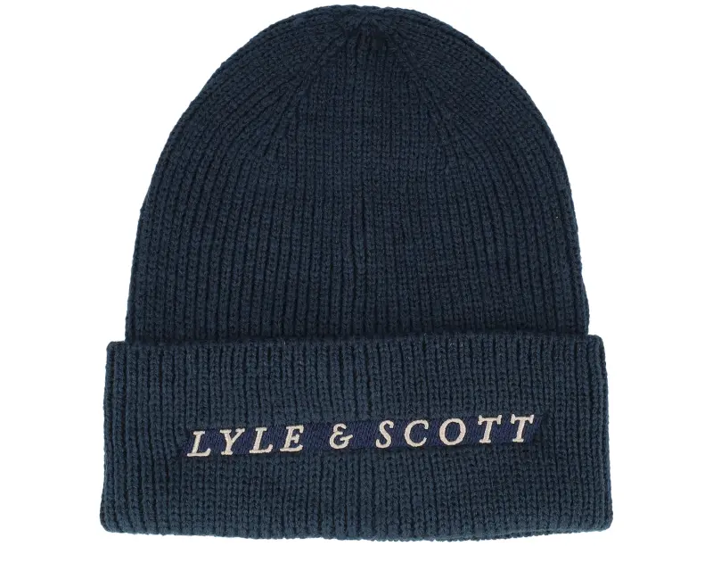 Lyle & Scott Ribbed Beanie Dark Navy Cuff online