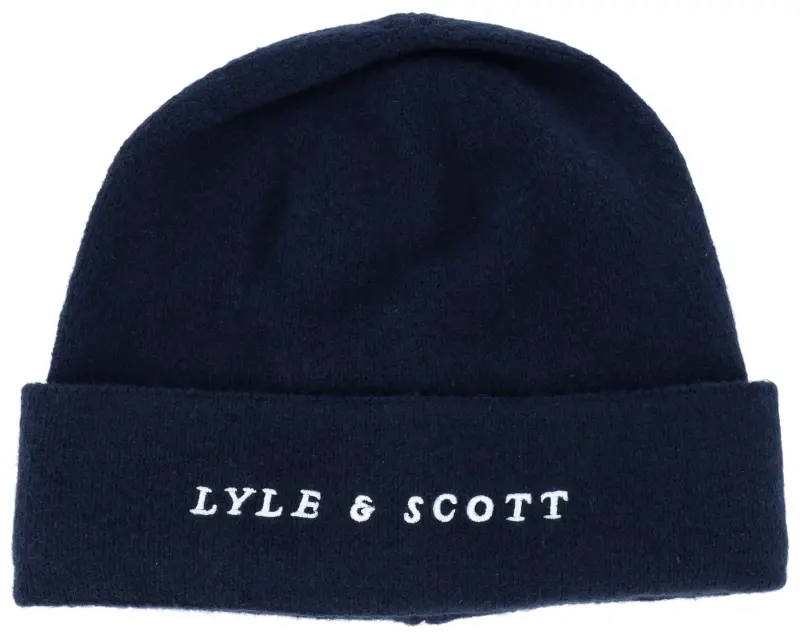 Lyle & Scott Script Beanie Dark Navy Cuff online