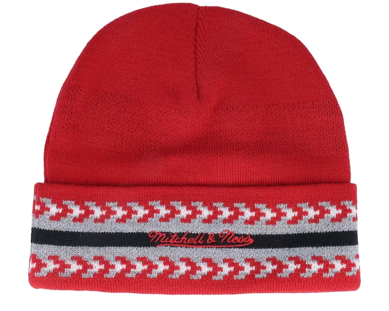 Mitchell & Ness Game On Knit Red Cuff online