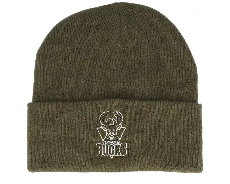 Mitchell & Ness Milwaukee Bucks Fashion Basic Knit Hwc Olive Cuff online