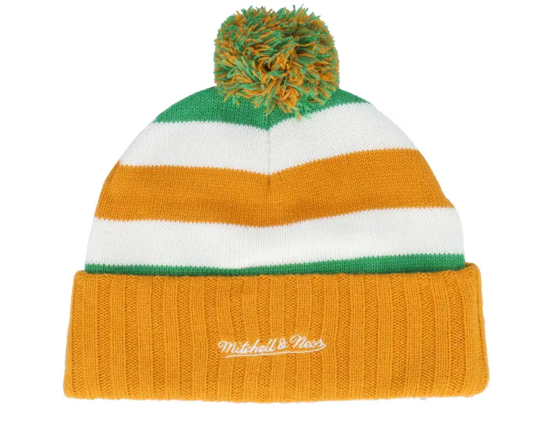 Mitchell & Ness Milwaukee Bucks Snow Day Knit Hwc Orange Pom online