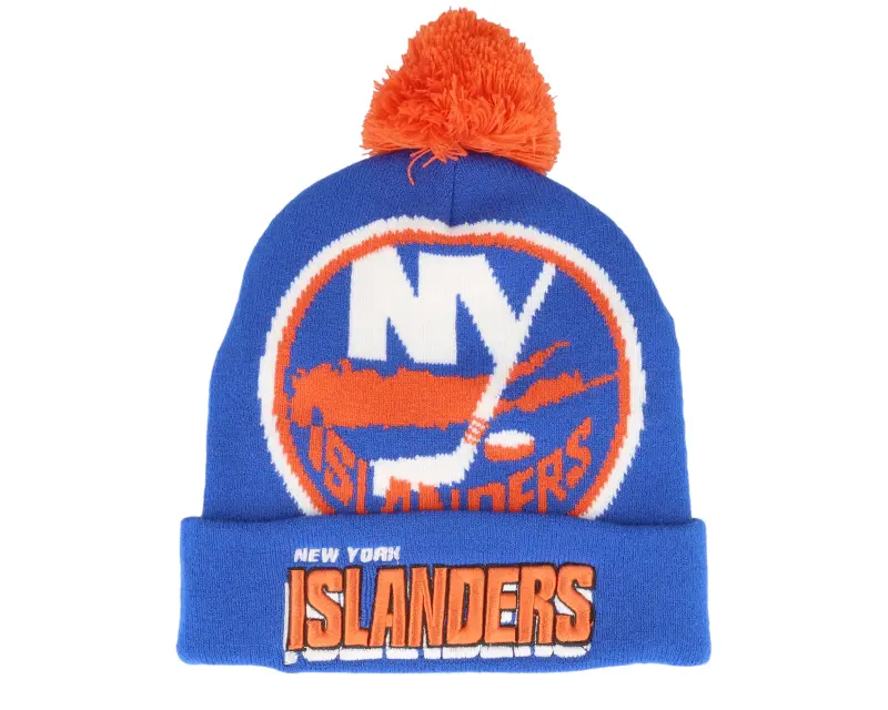 Mitchell & Ness New York Islanders Punch Out Knit Blue Pom online