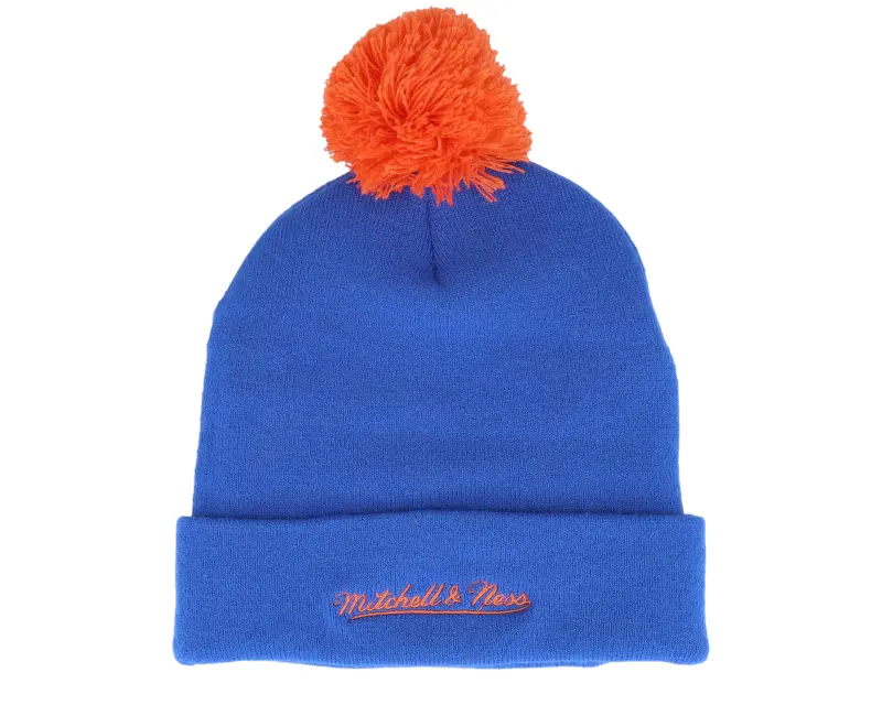 Mitchell & Ness New York Islanders Punch Out Knit Blue Pom online