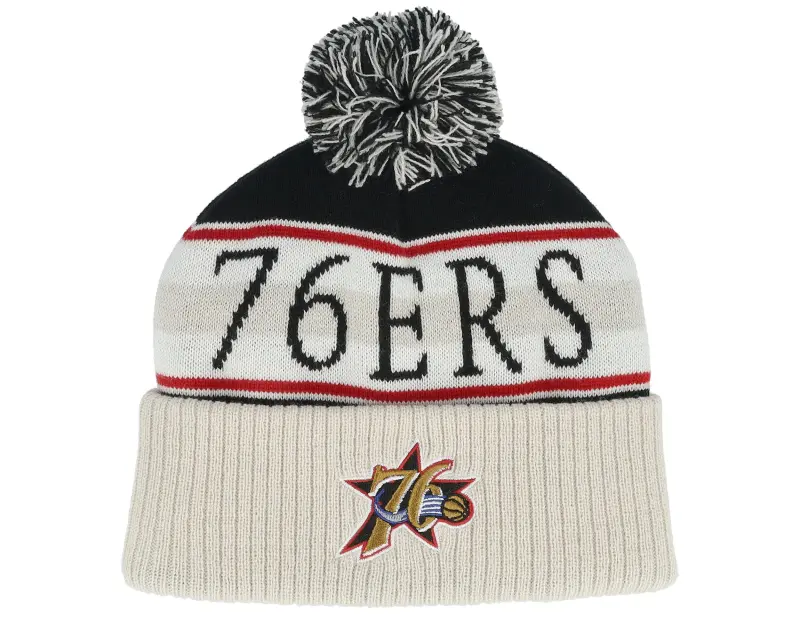 Mitchell & Ness Philadelphia 76ers Classic Knit Hwc Grey/Black Pom online