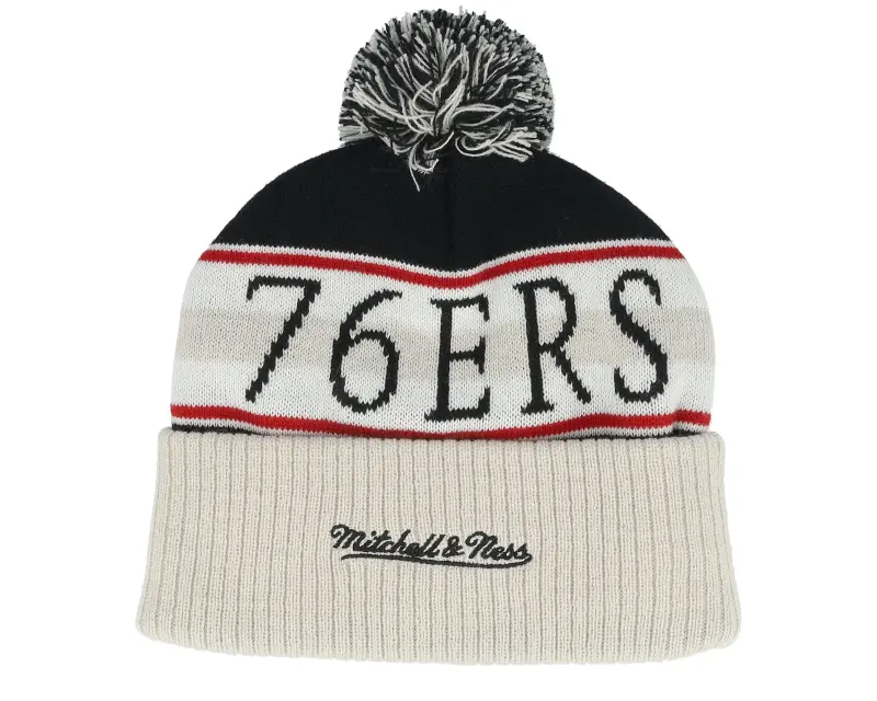 Mitchell & Ness Philadelphia 76ers Classic Knit Hwc Grey/Black Pom online