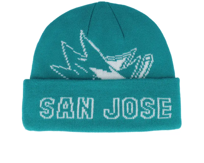 Mitchell & Ness San Jose Sharks K.o. Knit Teal Cuff online