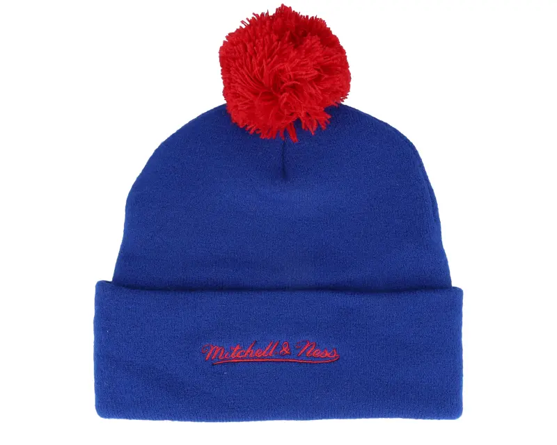 Mitchell & Ness Winnipeg Jets Punch Out Knit Blue Pom online