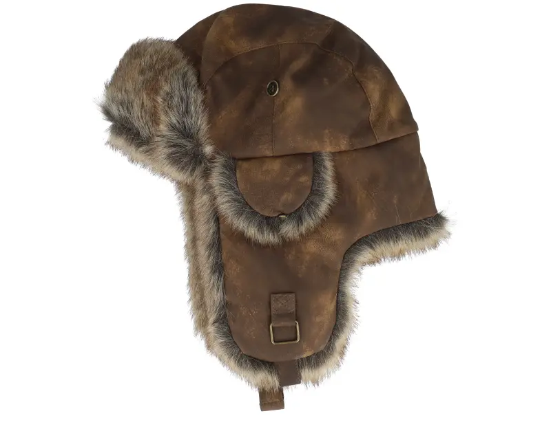 MJM Hats 42 Faux Leather Mel. Brown/Natural Trapper online