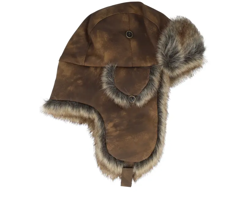 MJM Hats 42 Faux Leather Mel. Brown/Natural Trapper online
