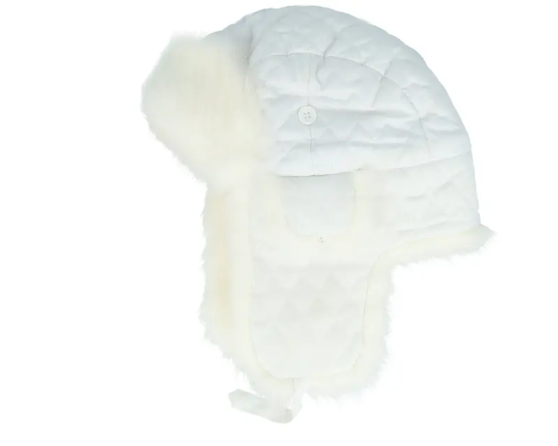 MJM Hats Lillian Womens Quilted/Faux Fur White/White Trapper online