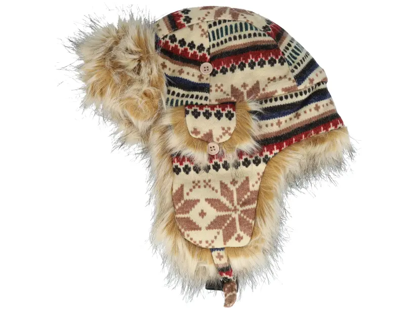 MJM Hats Mjm W Knit/Faux Fur Sand Multic./Natural Trapper online