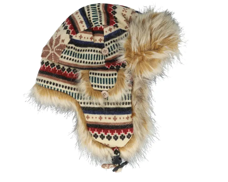 MJM Hats Mjm W Knit/Faux Fur Sand Multic./Natural Trapper online