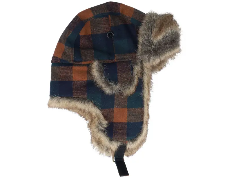 MJM Hats Rex Faux Fur Rust Check Trapper online