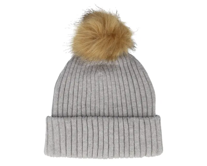 MJM Hats Womens Beanie Pia 42 Mix Grey Pom online
