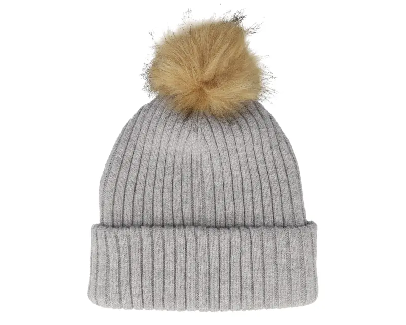MJM Hats Womens Beanie Pia 42 Mix Grey Pom online