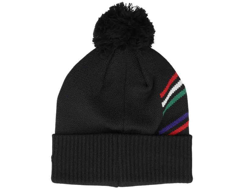 New Era Aprilia Side Stripe Cuff Beanie Black Pom online