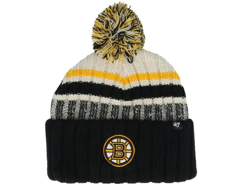 New Era Boston Bruins Long Range 47 Knit Black/Natural Pom online