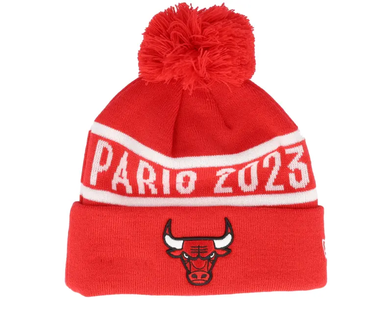 New Era Chicago Bulls NBA Paris Game Team Beanie Red Pom online