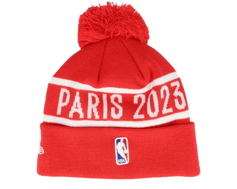 New Era Chicago Bulls NBA Paris Game Team Beanie Red Pom online