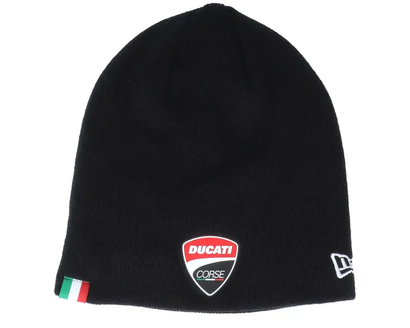 New Era Ducati Rubber Logo Knit Black Beanie online