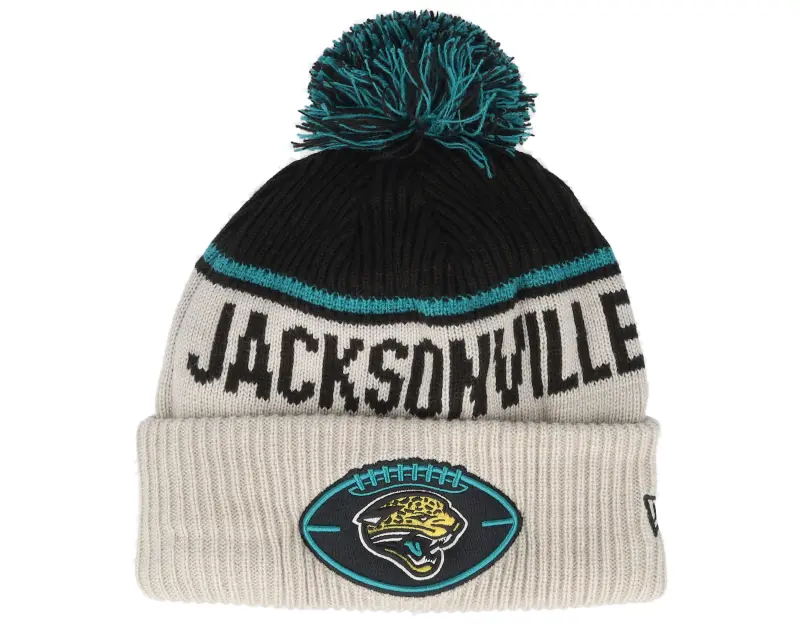 New Era Jacksonville Jaguars NFL24 Sideline His Sportknit Stone/Black Pom online