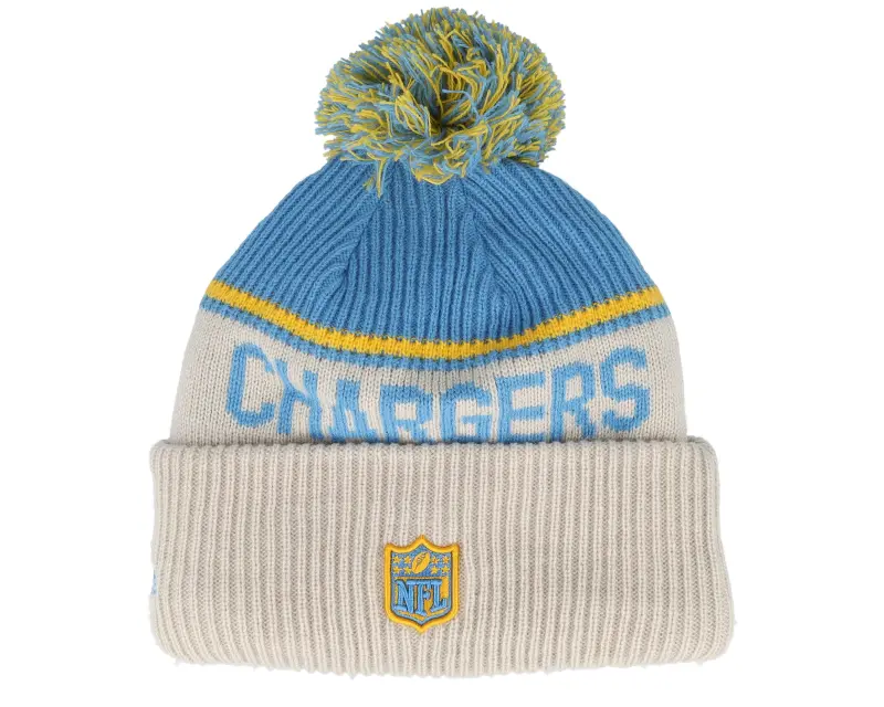 New Era Los Angeles Chargers NFL24 Sideline His Sportknit Stone/Navy Pom online