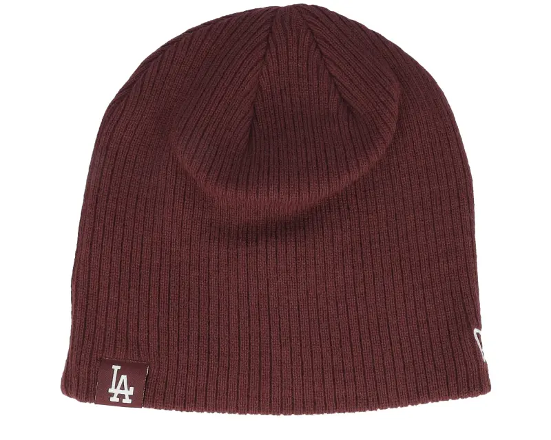 New Era Los Angeles Dodgers Essential Skully Dark Red Beanie online