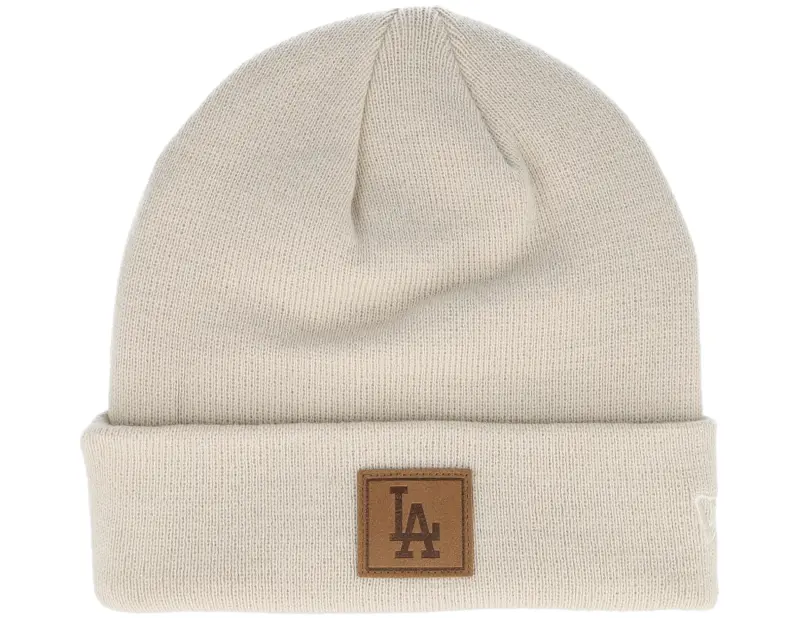 New Era Los Angeles Dodgers Team Patch Beanie Stone Cuff online