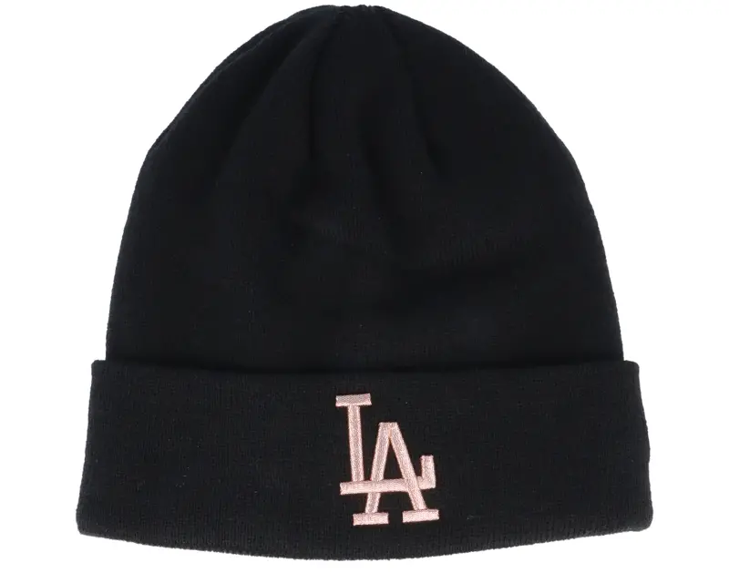 New Era Los Angeles Dodgers Womens Metallic Logo Beanie Black Cuff online