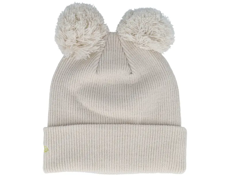 New Era Los Angeles Dodgers Womens Metallic Logo Beanie Stone/Gold Dubble Pom online