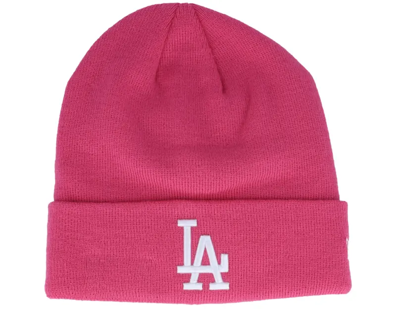 New Era Los Angeles Dodgers Womens Pop Base Beanie Pink/White Cuff online