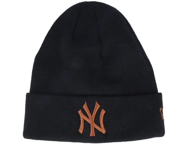 New Era New York Yankees League Essential Beanie Black/Brown Cuff online